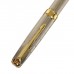 Ручка подарочная перьевая в кожзам футляре, ПБ S, корпус серебро с золотом