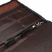 Папка деловая, искусственная кожа, 370 х 275 х 30 мм, с металлическим прижимом, ручка-петля Люкс коричневая 6Д041
