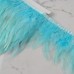 Тесьма с перьями петуха, 10-15 см, 5 +- 0,5 м, цвет голубой