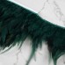 Тесьма с перьями петуха, 10-15 см, 5 +- 0,5 м, цвет изумрудный