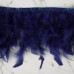 Тесьма с перьями индюка, 13-17 см, 5 +- 0,5 м, цвет тёмно-синий
