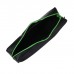 Пенал мягкий, 1 отделение, 90 х 200 х 50 см, объёмный, искусственная кожа, Calligrata Черно-зеленый стиль