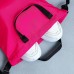 Мешок для обуви, цвет розовый, два вида ручек, текстиль 30 х 40 см