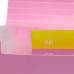 Папка на резинке А6, 12 отделений, узоры, розовая пастель