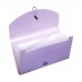 Папка на резинке А65, 12 отделений, фиолетовая, пастель