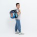 Рюкзак детский на молнии, 3 наружных кармана, цвет синий