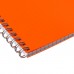 Тетрадь на гребне A4 48 листов в клетку Calligrata Оранжевая, пластиковая обложка, блок офсет