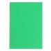 Тетрадь на гребне A4 60 листов в клетку Calligrata Зелёная, пластиковая обложка, блок офсет