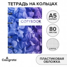 Тетрадь на кольцах A5 80 листов в клетку Calligrata CoopyBook. Very Peri, пластиковая обложка, блок офсет