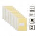 Комплект тетрадей из 10 штук, 12 листов в линию Calligrata Пятерка. Жёлтая, обложка мелованный картон, ВД-лак, блок офсет
