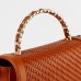 Ручка для сумки, металлическая, с винтами для крепления, 12,8 × 6,5 см, цвет золотой/коричневый