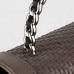 Ручка для сумки, металлическая, с винтами для крепления, 12,8 × 6,5 см, цвет серебряный/чёрный