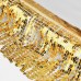 Тесьма с пайетками «Бахрома», d = 6 мм, 16 см, 4,5 +- 0,5 м, цвет золотой