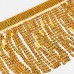 Тесьма с пайетками «Бахрома», с голографией, d = 6 мм, 17 +- 1 см, 4,5 +- 0,5 м, цвет золотой