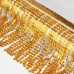 Тесьма с пайетками «Бахрома», с голографией, d = 6 мм, 17 +- 1 см, 4,5 +- 0,5 м, цвет золотой