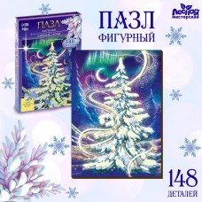 Новогодний пазл фигурный «Новый год! Волшебная ночь», светящиеся детали