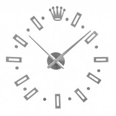 Часы-наклейка, серия: DIY, Соломон, d-120 см, сек стрелка 39 см, цифра 13 см, АА, серебро
