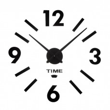 Часы-наклейка, серия: DIY, Соломон, d-120 см, сек стрелка 39 см, цифра 12 см, АА, черные