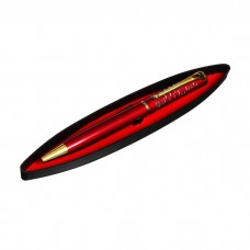 Ручка подарочная шариковая в пластиковом футляре Calligrata Френсис, поворотная, корпус бордово-золотистый