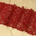 Кружевная эластичная ткань, 180 мм × 2,7 +- 0,5 м, цвет бордовый