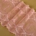 Кружевная эластичная ткань, 180 мм × 2,7 +- 0,5 м, цвет розово-бежевый