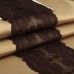 Кружевная эластичная ткань, 180 мм × 2,7 +- 0,5 м, цвет шоколадный