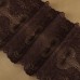 Кружевная эластичная ткань, 180 мм × 2,7 +- 0,5 м, цвет шоколадный