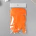Перо декоративное гусиное пуховое Оранжевое набор 40 шт h=10-15 см
