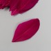 Перо декоративное гусиное Темно-фиолетовое в форме листа набор 40 шт h=5-7 см