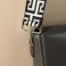 Ручка для сумки «Орнамент греческий», стропа, с карабинами, 139 +- 3 × 3,8 см, цвет чёрно-белый