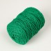 Шнур для вязания 80% хлопок, 20% полиэстер крученый 3 мм, 185г/45м,21-зеленый