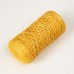 Шнур для вязания 100% полиэфир с люрексом 1 мм цилиндр,75+-10гр, 200м, 08-желтый+золото