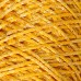 Шнур для вязания 100% полиэфир с люрексом 1 мм цилиндр,75+-10гр, 200м, 08-желтый+золото