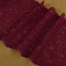 Кружевная эластичная ткань, 230 мм × 2,7 +- 0,5 м, цвет бордовый