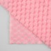 Лоскут плюш «Соты», 50 × 50 см, 220 г/м, цвет розовый N34