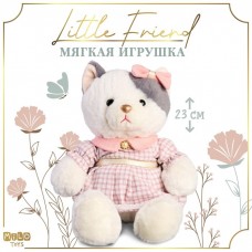 Мягкая игрушка Little Friend, кошечка в розовом платье
