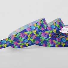 Лента репсовая «Неоновые тропики», 15 мм, 18 +- 1 м, разноцветная