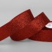 Лента декоративная «Блёстки», 25 мм × 9,1 +- 0,5 м, цвет красный