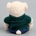 Мягкая игрушка Little Friend, мишка в зеленом свитере