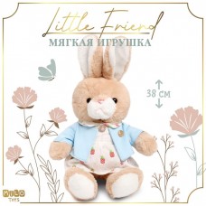 Мягкая игрушка Little Friend, зайка в платье и голубой кофточке