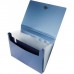 Папка-картотека, А4, 6 отделений, 800 мкм, Calligrata TOP Mistral, на резинке, тиснение, синий металлик