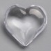 Сердечки пластиковые декоративные, набор 100 шт., размер 1 шт. — 2 × 2 см, цвет прозрачный