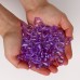Сердечки пластиковые декоративные, набор 100 шт., размер 1 шт. — 2 × 2 см, цвет фиолетовый