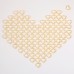 Сердечки пластиковые декоративные, набор 100 шт., размер 1 шт. — 2 × 2 см, цвет золотой