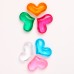 Сердечки пластиковые декоративные, набор 25 шт., размер 1 шт. — 3 × 3,5 см, цвет МИКС