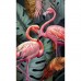 Картина по номерам панно «Фламинго в тропиках», 30 х 50 см