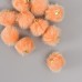 Декор для творчества искусственный мех Шарик персиковый  набор 10 шт, d=2 см