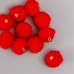 Декор для творчества искусственный мех Шарик красный  набор 10 шт, d=2 см