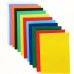 Картон цветной гофрированный, А4, 12 листов, 12 цветов, немелованный, двусторонний, в папке, 230 г/м², Минни Маус и Единорог