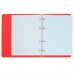 Тетрадь на кольцах A5 120 листов в клетку Calligrata Красная, пластиковая обложка, блок офсет